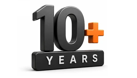 10+ years of experience badge